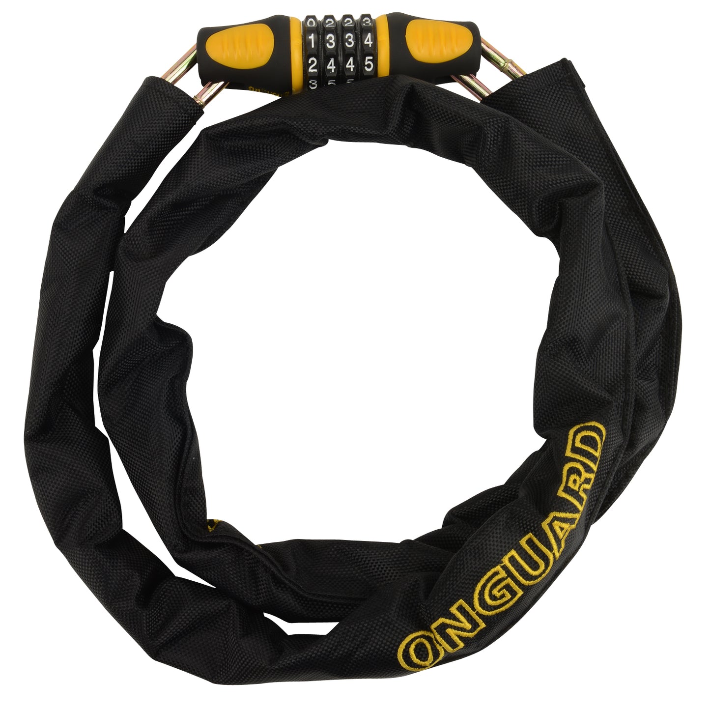 Lock, Onguard 8123 120 Cm X 6 Mm Mastiff Combo Lock Black & Yellow
