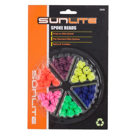 Sunlite Bicycle Colorful Spoke Beads 36pc Card