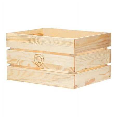 Basket, Pure Cycles Wooden City Crate Natural Pine Wood rack